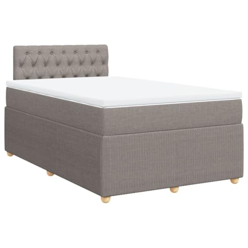 Willood Boxspringbett Einzelbett mit LED Matratze Bettgestell mit Kopfteil Knopfheftung Design Polsterbett mit Matratze Taupe 120x200 cm Stoff Willood Boxspringbett Einzelbett mit LED Matratze Bettgestell mit Kopfteil Knopfheftung Design Polsterbett mit Matratze Taupe 120x200 cm Stoff von Willood