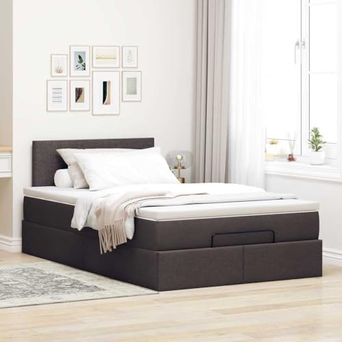 Willood Boxspringbett mit Matratze & LEDs Dunkelbraun 120x200 cm Stoff Schlichtes Design Willood Boxspringbett mit Matratze & LEDs Dunkelbraun 120x200 cm Stoff Schlichtes Design von Willood