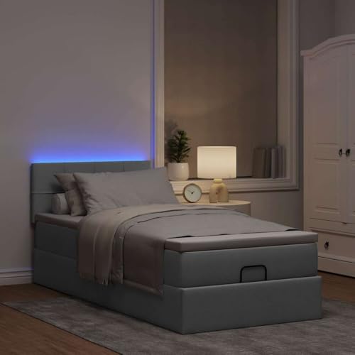 Willood Boxspringbett mit Matratze & LEDs Hellgrau 90x190 cm Stoff Block mit Quadraten Willood Boxspringbett mit Matratze & LEDs Hellgrau 90x190 cm Stoff Block mit Quadraten von Willood