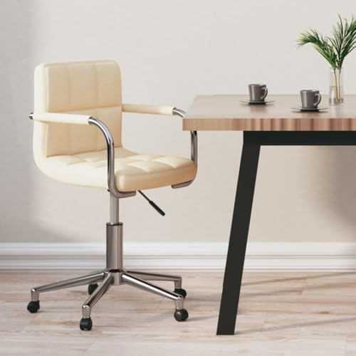 Willood Bürostuhl Drehbar Höhenverstellbar Drehstuhl Chefsessel Bürosessel Schreibtischstuhl Computerstuhl Büromöbel Stuhl Drehbar Creme Stoff von Willood