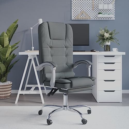 Willood Bürostuhl Schreibtischstuhl Drehbar Höhenverstellbar Drehstuhl Chefsessel mit Massagefunktion Gamingstuhl Computerstuhl Bürosessel mit Massagefunktion Dunkelgrau Stoff von Willood