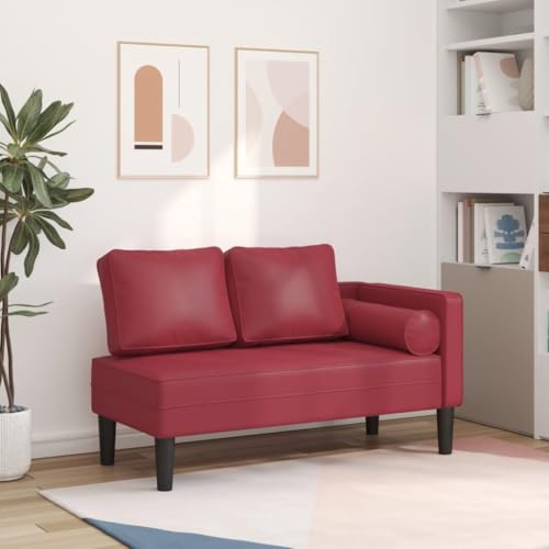 Willood Chaiselongue mit Kissen Weinrot Kunstleder Relaxliege Liegesessel Sessel Lounge Relaxsessel Liegestuhl Loungesessel Sesselliege Komfortliege Willood Chaiselongue mit Kissen Weinrot Kunstleder Relaxliege Liegesessel Sessel Lounge Relaxsessel Liegestuhl Loungesessel Sesselliege Komfortliege von Willood