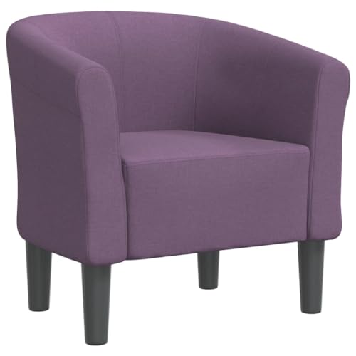 Willood Clubsessel Sessel Stoffsessel Wohnzimmersessel minimalistisches Design Lila Ohne Fußhocker von Willood