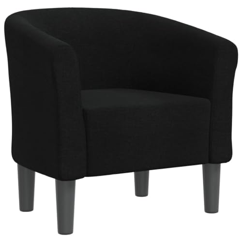 Willood Clubsessel Sessel Stoffsessel Wohnzimmersessel minimalistisches Design Schwarz Ohne Fußhocker von Willood