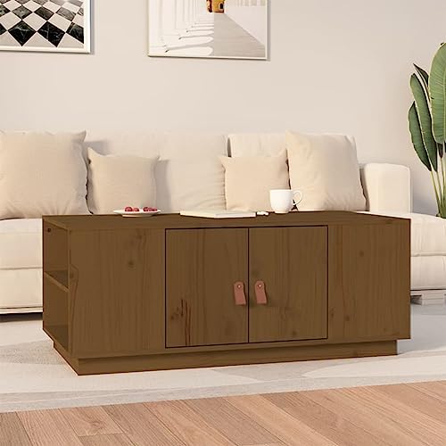 Willood Couchtisch Honigbraun 100x50x41 cm Massivholz Kiefer von Willood