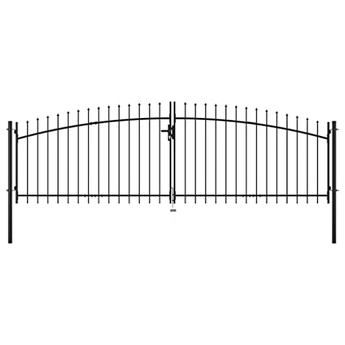 Willood Doppelflügel-Gartentor mit Speerspitzen 400×175cm Doppeltor Zauntor Gartenpforte Hoftor Flügeltor Gartentür Zauntür Tor Industrietor Willood Doppelflügel-Gartentor mit Speerspitzen 400×175cm Doppeltor Zauntor Gartenpforte Hoftor Flügeltor Gartentür Zauntür Tor Industrietor von Willood