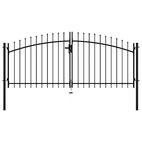 Willood Doppelflügel Gartentor mit Speerspitzen Doppeltor Zauntor Gartenpforte Tor Hoftor Industrietor Einfahrtstor Doppelflügeltor 300x150cm Willood Doppelflügel Gartentor mit Speerspitzen Doppeltor Zauntor Gartenpforte Tor Hoftor Industrietor Einfahrtstor Doppelflügeltor 300x150cm von Willood