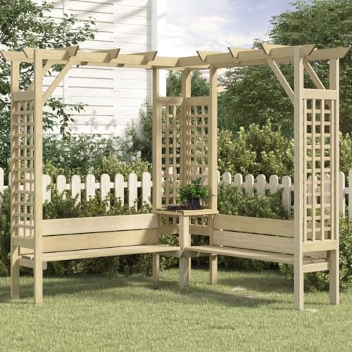 Willood Eckpergola mit Bank Kiefernholz Imprägniert Eck-Pergola mit Bank Holz Gartenbank Holz-Pergola Pine Wood Impregnated Corner Pergola with Bench Wood Garden Bench Wooden Willood Eckpergola mit Bank Kiefernholz Imprägniert Eck-Pergola mit Bank Holz Gartenbank Holz-Pergola Pine Wood Impregnated Corner Pergola with Bench Wood Garden Bench Wooden von Willood