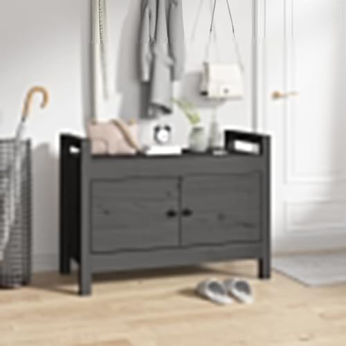 Willood Flurbank Grau 80x40x60 cm Massivholz Kiefer von Willood