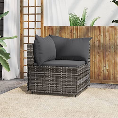 Willood Garten-Ecksofa mit Kissen Grau Poly Rattan GrauEcksofa3029628de von Willood