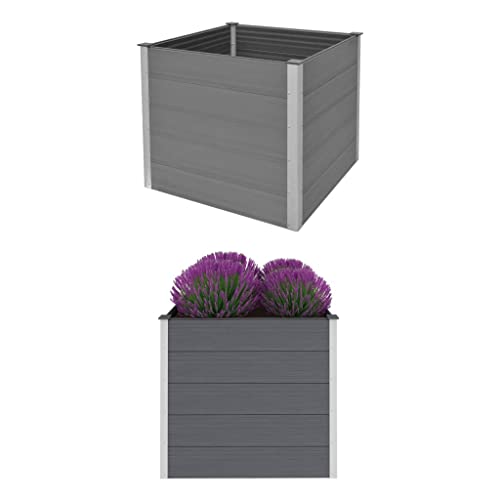 Willood Garten Hochbeet WPC 100x100x91 cm Grau von Willood