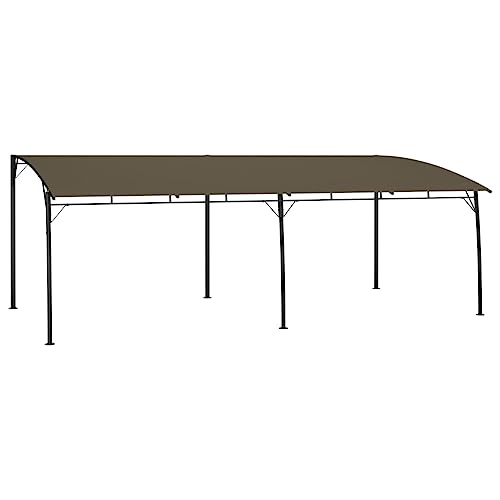 Willood Garten Pavillon Pergola 6x3x2,55 m Taupe von Willood