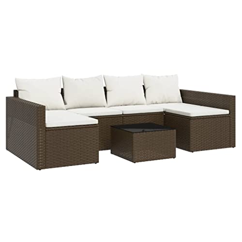 Willood Gartenmöbel Set 2 TLG. Garten Lounge Set mit Kissen Sitzgruppe für Garten Terrasse Braun Poly Rattan von Willood