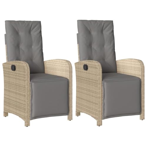Willood Gartensessel mit Fußteil 2er Garten Liegestühle Verstellbar Poly Rattan Willood Gartensessel mit Fußteil 2er Garten Liegestühle Verstellbar Poly Rattan von Willood