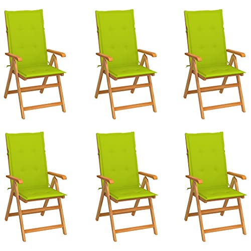Willood Gartenstühle 6 STK. mit Hellgrünen Kissen Massivholz Teak Willood Gartenstühle 6 STK. mit Hellgrünen Kissen Massivholz Teak von Willood