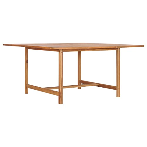 Willood Gartentisch 150 x 150 x 76 cm Massivholz Teak quadratisch Outdoor Garten Balkon Table von Willood