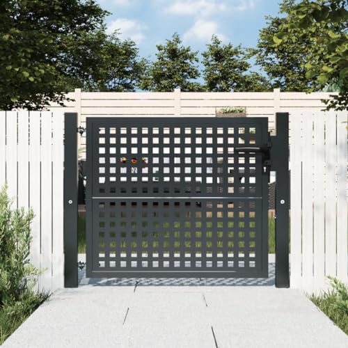 Willood Gartentor Anthrazit 105x125 cm Stahl von Willood