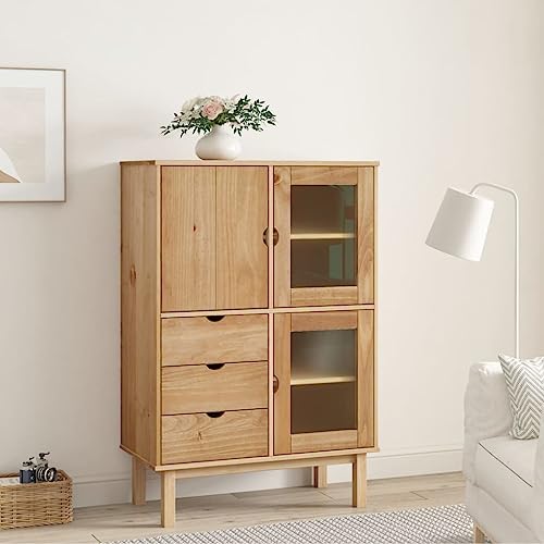 Willood Highboard OTTA 85x43x125 cm Massivholz Kiefer von Willood