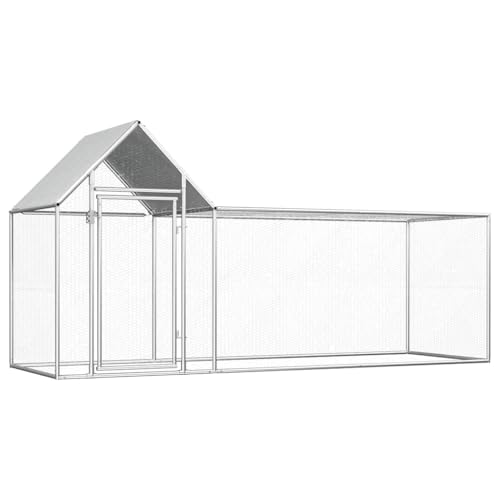 Willood Hühnerstall 3x1x1.5 m Verzinkter Stahl von Willood