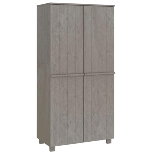 Willood Kleiderschrank mit Fächern Stauschrank Schlafzimmerschrank Einzelner Kleiderschrank Hellgrau Willood Kleiderschrank mit Fächern Stauschrank Schlafzimmerschrank Einzelner Kleiderschrank Hellgrau von Willood