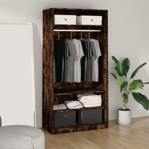 Willood Kleiderschrank Räuchereiche 100x50x200 cm Holzwerkstoff Willood Kleiderschrank Räuchereiche 100x50x200 cm Holzwerkstoff von Willood