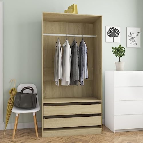 Willood Kleiderschrank Sonoma-Eiche 100x50x200 cm Holzwerkstoff Willood Kleiderschrank Sonoma-Eiche 100x50x200 cm Holzwerkstoff von Willood