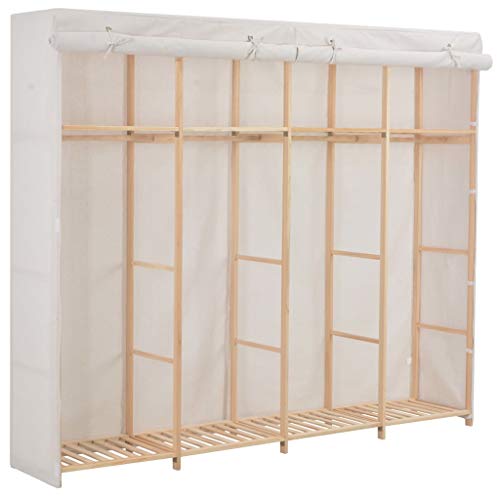 Willood Kleiderschrank Weiß 200 x 40 x 170 cm Stoff Willood Kleiderschrank Weiß 200 x 40 x 170 cm Stoff von Willood