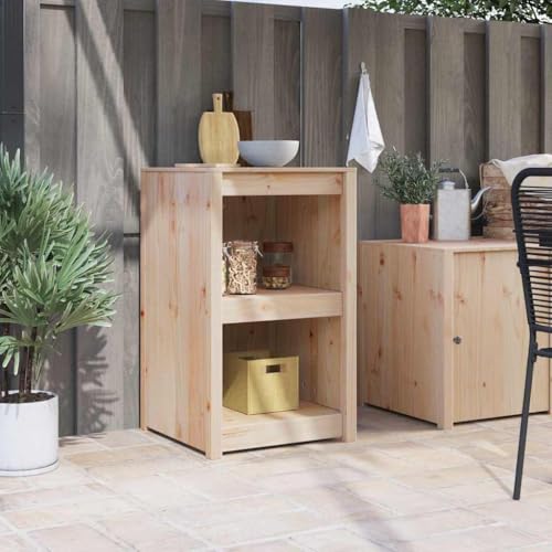 Willood Küchenschrank mit Regal Braun 55x55x92 cm Massivholz Kiefer Willood Küchenschrank mit Regal Braun 55x55x92 cm Massivholz Kiefer von Willood