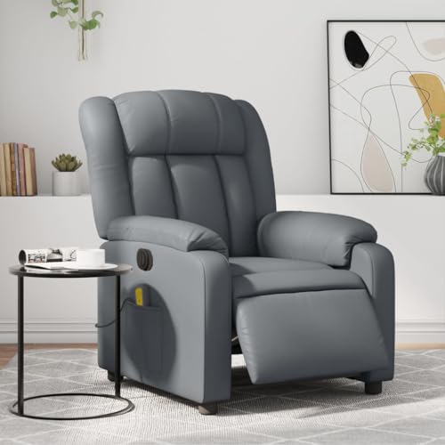 Willood Massagesessel Elektrisch Grau Kunstleder von Willood