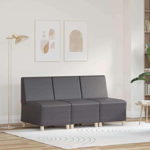 Willood Modulares Armfreies Sofa 3 pcs Grau 55 x 74 x 82 cm Kunstleder Willood Modulares Armfreies Sofa 3 pcs Grau 55 x 74 x 82 cm Kunstleder von Willood