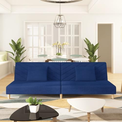 Willood Schlafsofa 2-Sitzer mit 2 Kissen Blau Stoff Loungesofa Lounge Sitzmöbel Wohnzimmer Sofas375893 Willood Schlafsofa 2-Sitzer mit 2 Kissen Blau Stoff Loungesofa Lounge Sitzmöbel Wohnzimmer Sofas375893 von Willood
