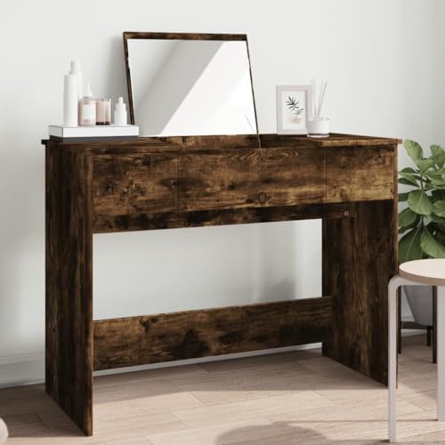 Willood Schminktisch mit Spiegel Räuchereiche 100x45x76 cm von Willood