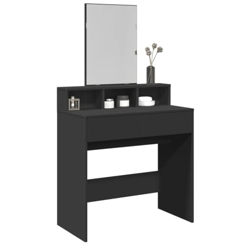 Willood Schminktisch mit Spiegel Schwarz 80x41x144,5 cm von Willood