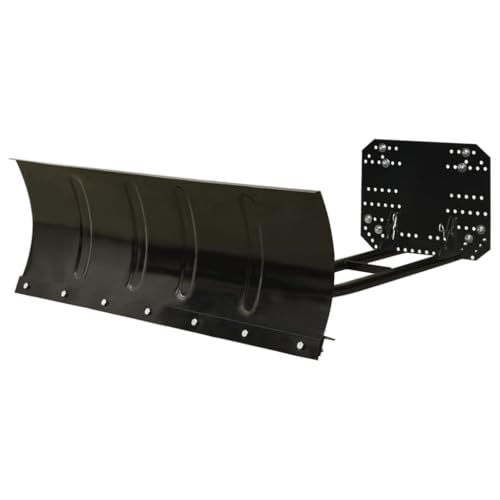 Willood Schneepflug zur ATV-Montage Schneepflug zur ATV-Montage Winkel in 5 Positionen Einstellbar Schneeschieber Schneeschild Räumschild Schneeschaufel Schwarz 115x38 cm von Willood