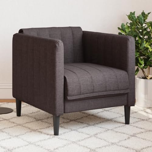 Willood Sessel, Polstersessel mit Armlehnen Rückenlehne Stützbeine, Relaxsessel für Wohnzimmer, Fernsehsessel Sofasessel, Modern Dunkelbraun Stoff von Willood