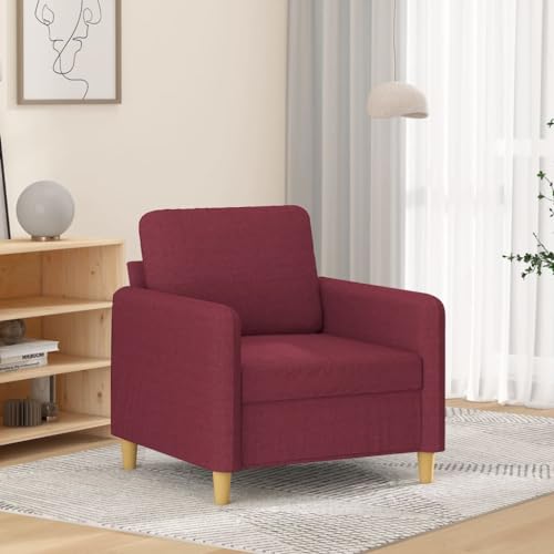 Willood Sessel, Sofa Relaxsessel mit gepolstertem Sitz Armlehnen, Fernsehsessel Loungesessel Metallgestell, Polstersessel Ruhesessel Stuhlbeine aus Holz Weinrot 60 cm Stoff Willood Sessel, Sofa Relaxsessel mit gepolstertem Sitz Armlehnen, Fernsehsessel Loungesessel Metallgestell, Polstersessel Ruhesessel Stuhlbeine aus Holz Weinrot 60 cm Stoff von Willood