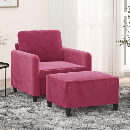 Willood Sessel Fernsehsessel Relaxsessel Polstersessel mit Hocker Weinrot 60 cm Samt Willood Sessel Fernsehsessel Relaxsessel Polstersessel mit Hocker Weinrot 60 cm Samt von Willood