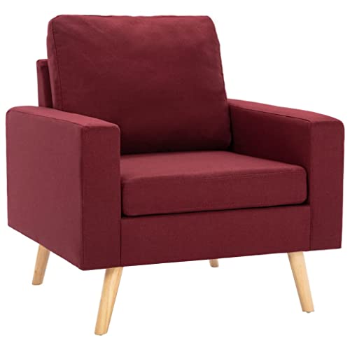 Willood Sessel Ohrensessel mit Armlehnen Fernsehsessel Relaxsessel Clubsessel Weißrot Stoff Willood Sessel Ohrensessel mit Armlehnen Fernsehsessel Relaxsessel Clubsessel Weißrot Stoff von Willood