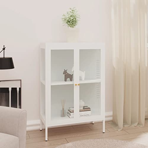 Willood Sideboard Weiß 75x35x105 cm Stahl und Glas Willood Sideboard Weiß 75x35x105 cm Stahl und Glas von Willood