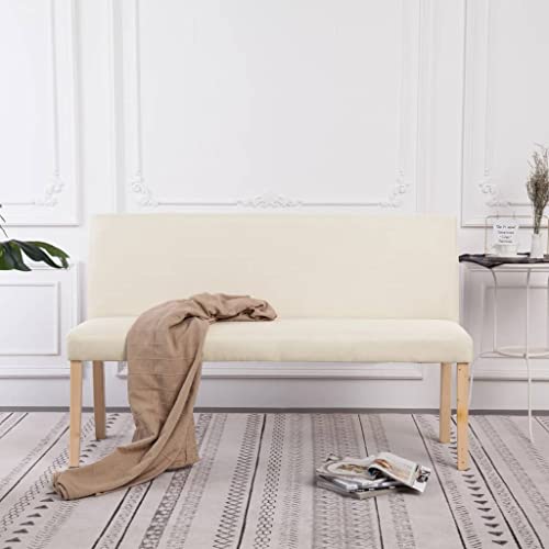 Willood Sitzbank 139,5 cm Cremeweiß Polyester von Willood