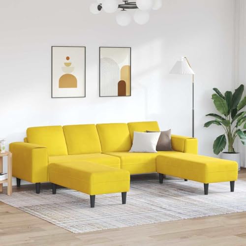 Willood Sofa Set 3 pcs Gelb Samt Willood Sofa Set 3 pcs Gelb Samt von Willood