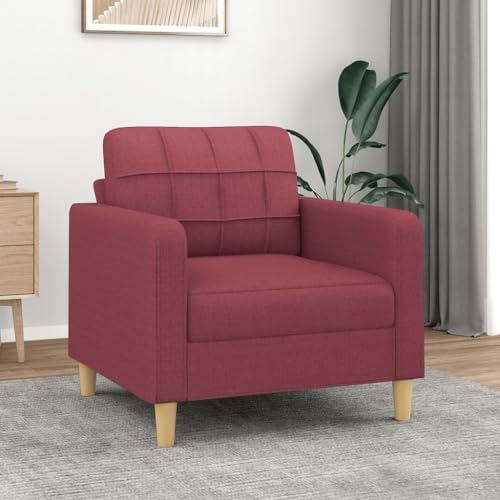 Willood Sofasessel Weißrot 60 cm Stoff Sofa mit Armlehnen und Weißhen Kissen geeignet für Wohnzimmer Holzbeinen Willood Sofasessel Weißrot 60 cm Stoff Sofa mit Armlehnen und Weißhen Kissen geeignet für Wohnzimmer Holzbeinen von Willood