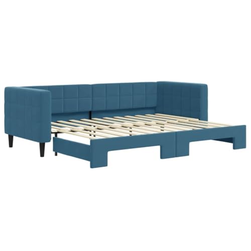 Willood Tagesbett Ausziehbar Gästebett 2-in-1 Sofabett Schlafsofa für Schlafzimmer Wohnzimmer Bettsofa Sofa Blau 80x200 cm Samt Willood Tagesbett Ausziehbar Gästebett 2-in-1 Sofabett Schlafsofa für Schlafzimmer Wohnzimmer Bettsofa Sofa Blau 80x200 cm Samt von Willood