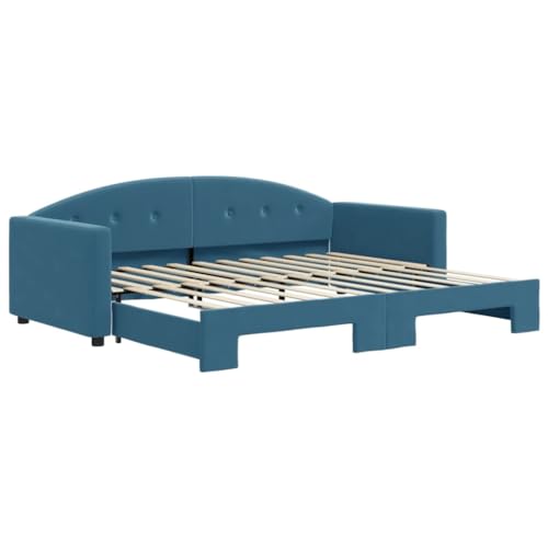 Willood Tagesbett Sofabett Schlafsofa für Schlafzimmer Wohnzimmer, Bettsofa Sofa Samt Blau 90 x 200 cm-mit Bettkasten Willood Tagesbett Sofabett Schlafsofa für Schlafzimmer Wohnzimmer, Bettsofa Sofa Samt Blau 90 x 200 cm-mit Bettkasten von Willood