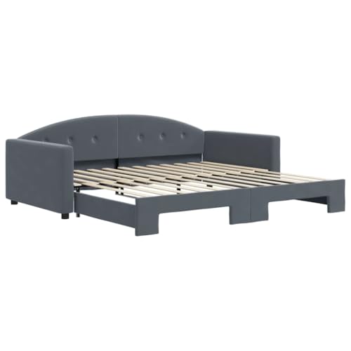 Willood Tagesbett Sofabett Schlafsofa für Schlafzimmer Wohnzimmer, Bettsofa Sofa Samt Dunkelgrau 100 x 200 cm-mit Bettkasten Willood Tagesbett Sofabett Schlafsofa für Schlafzimmer Wohnzimmer, Bettsofa Sofa Samt Dunkelgrau 100 x 200 cm-mit Bettkasten von Willood