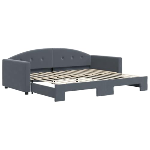 Willood Tagesbett Sofabett Schlafsofa für Schlafzimmer Wohnzimmer, Bettsofa Sofa Samt Dunkelgrau 90 x 200 cm-mit Bettkasten Willood Tagesbett Sofabett Schlafsofa für Schlafzimmer Wohnzimmer, Bettsofa Sofa Samt Dunkelgrau 90 x 200 cm-mit Bettkasten von Willood