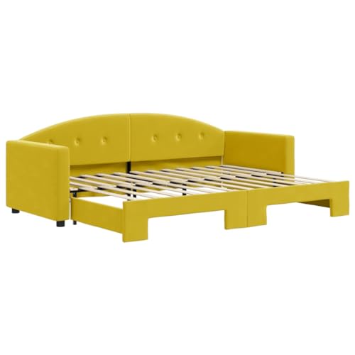 Willood Tagesbett Sofabett Schlafsofa für Schlafzimmer Wohnzimmer, Bettsofa Sofa Samt Gelb 80 x 200 cm-mit Bettkasten Willood Tagesbett Sofabett Schlafsofa für Schlafzimmer Wohnzimmer, Bettsofa Sofa Samt Gelb 80 x 200 cm-mit Bettkasten von Willood