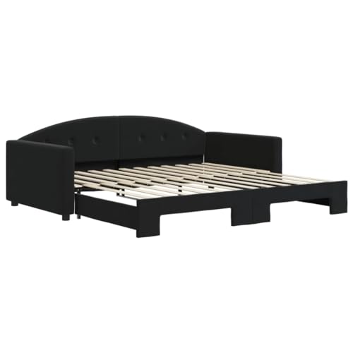Willood Tagesbett Sofabett Schlafsofa für Schlafzimmer Wohnzimmer, Bettsofa Sofa Samt Schwarz 100 x 200 cm-mit Bettkasten Willood Tagesbett Sofabett Schlafsofa für Schlafzimmer Wohnzimmer, Bettsofa Sofa Samt Schwarz 100 x 200 cm-mit Bettkasten von Willood