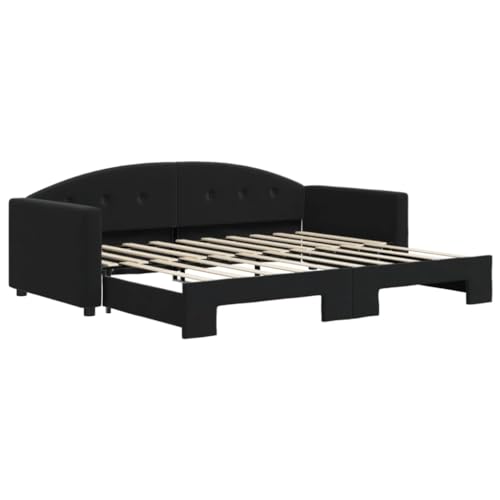 Willood Tagesbett Sofabett Schlafsofa für Schlafzimmer Wohnzimmer, Bettsofa Sofa Samt Schwarz 90 x 190 cm-mit Bettkasten Willood Tagesbett Sofabett Schlafsofa für Schlafzimmer Wohnzimmer, Bettsofa Sofa Samt Schwarz 90 x 190 cm-mit Bettkasten von Willood