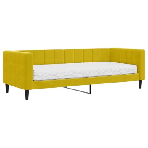 Willood Tagesbett mit Matratze Gästebett 2-in-1 Sofabett Schlafsofa für Schlafzimmer Wohnzimmer Bettsofa Sofa Gelb 80x200 cm Samt Willood Tagesbett mit Matratze Gästebett 2-in-1 Sofabett Schlafsofa für Schlafzimmer Wohnzimmer Bettsofa Sofa Gelb 80x200 cm Samt von Willood